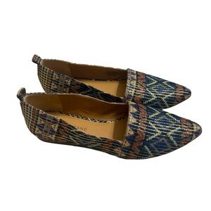 Lucky Brand Beechmer picante multicolor textile flats size 9 pointed toe